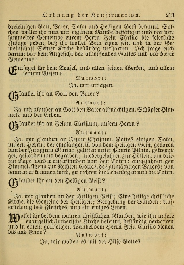 Kirchenbuch für Evangelisch-Lutherische Gemeinden: Herausgegeben von der Allgemeinen Versammlung der Evangelisch-Lutherischen Kirche in Nord Amerika (Neue und Verb. Aus.) page 213