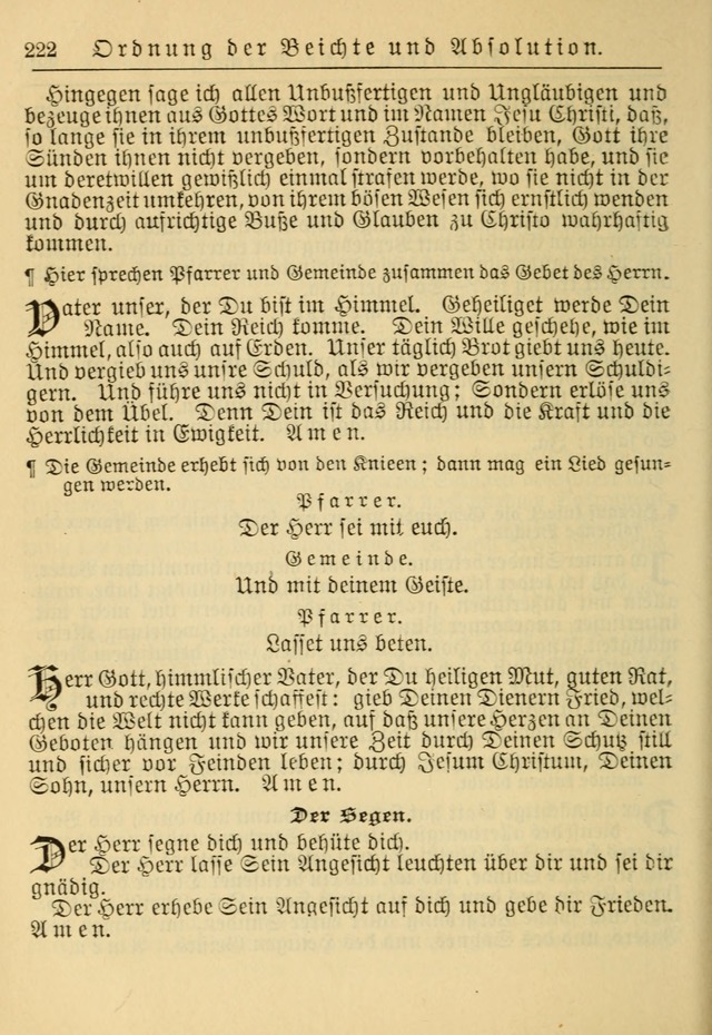 Kirchenbuch für Evangelisch-Lutherische Gemeinden: Herausgegeben von der Allgemeinen Versammlung der Evangelisch-Lutherischen Kirche in Nord Amerika (Neue und Verb. Aus.) page 222