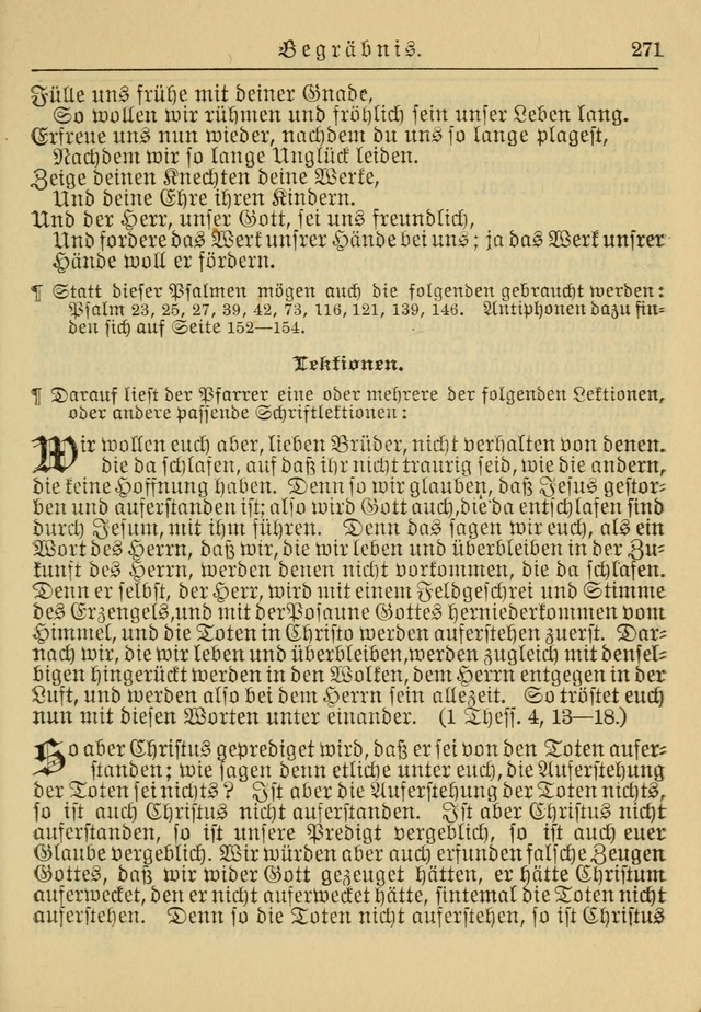 Kirchenbuch für Evangelisch-Lutherische Gemeinden: Herausgegeben von der Allgemeinen Versammlung der Evangelisch-Lutherischen Kirche in Nord Amerika (Neue und Verb. Aus.) page 271