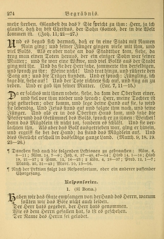 Kirchenbuch für Evangelisch-Lutherische Gemeinden: Herausgegeben von der Allgemeinen Versammlung der Evangelisch-Lutherischen Kirche in Nord Amerika (Neue und Verb. Aus.) page 274