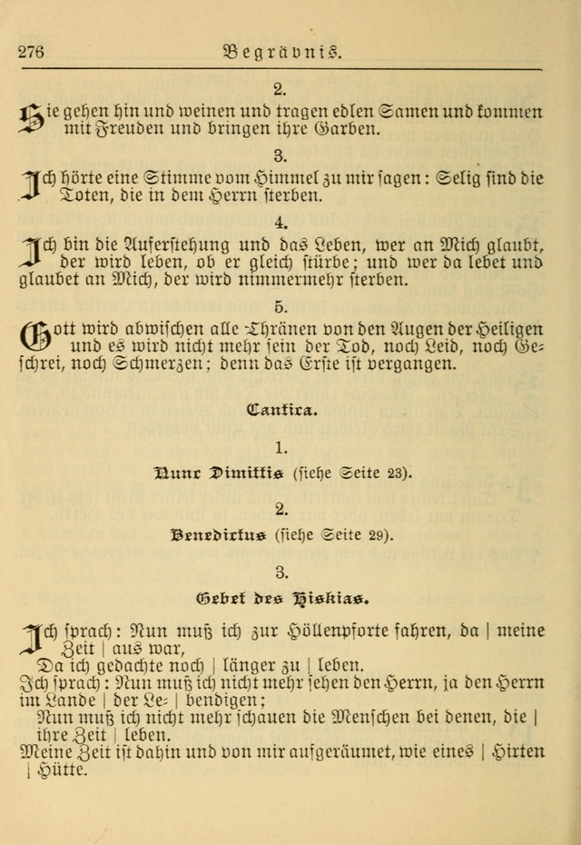 Kirchenbuch für Evangelisch-Lutherische Gemeinden: Herausgegeben von der Allgemeinen Versammlung der Evangelisch-Lutherischen Kirche in Nord Amerika (Neue und Verb. Aus.) page 276