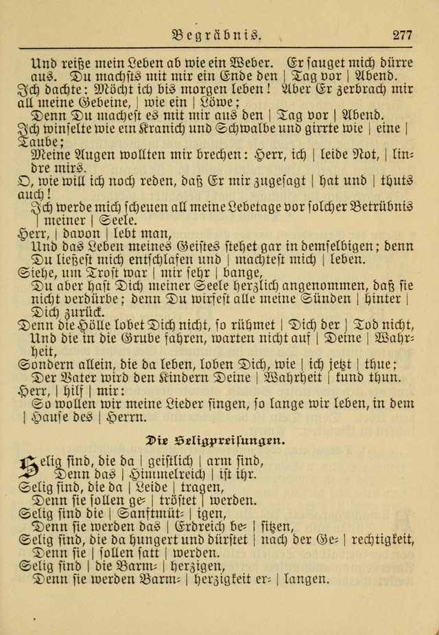 Kirchenbuch für Evangelisch-Lutherische Gemeinden: Herausgegeben von der Allgemeinen Versammlung der Evangelisch-Lutherischen Kirche in Nord Amerika (Neue und Verb. Aus.) page 277