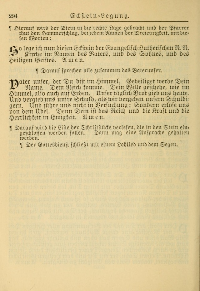 Kirchenbuch für Evangelisch-Lutherische Gemeinden: Herausgegeben von der Allgemeinen Versammlung der Evangelisch-Lutherischen Kirche in Nord Amerika (Neue und Verb. Aus.) page 294