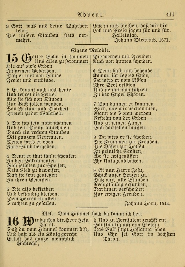 Kirchenbuch für Evangelisch-Lutherische Gemeinden: Herausgegeben von der Allgemeinen Versammlung der Evangelisch-Lutherischen Kirche in Nord Amerika (Neue und Verb. Aus.) page 411