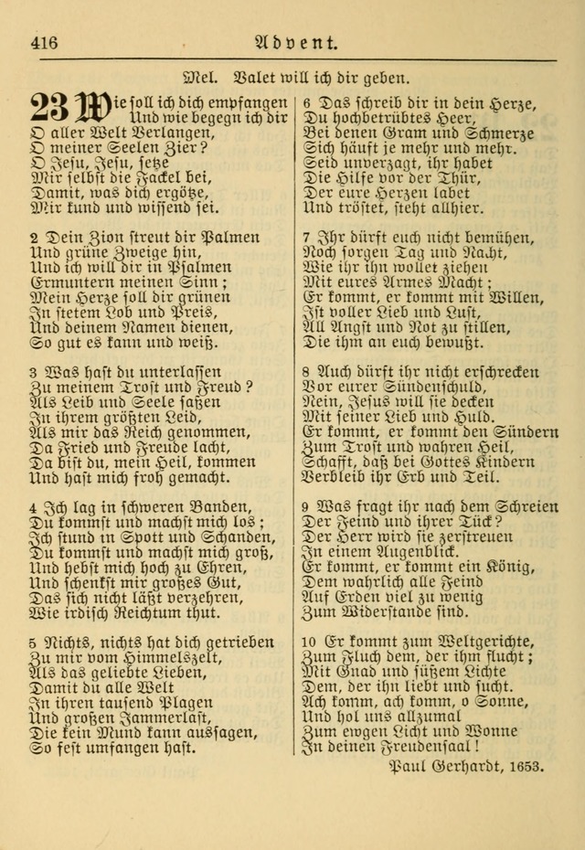 Kirchenbuch für Evangelisch-Lutherische Gemeinden: Herausgegeben von der Allgemeinen Versammlung der Evangelisch-Lutherischen Kirche in Nord Amerika (Neue und Verb. Aus.) page 416