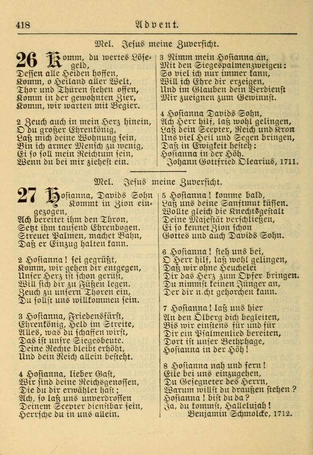 Kirchenbuch für Evangelisch-Lutherische Gemeinden: Herausgegeben von der Allgemeinen Versammlung der Evangelisch-Lutherischen Kirche in Nord Amerika (Neue und Verb. Aus.) page 418