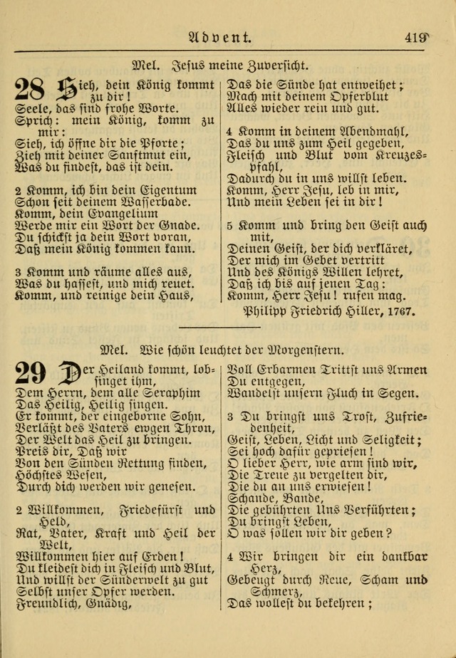 Kirchenbuch für Evangelisch-Lutherische Gemeinden: Herausgegeben von der Allgemeinen Versammlung der Evangelisch-Lutherischen Kirche in Nord Amerika (Neue und Verb. Aus.) page 419