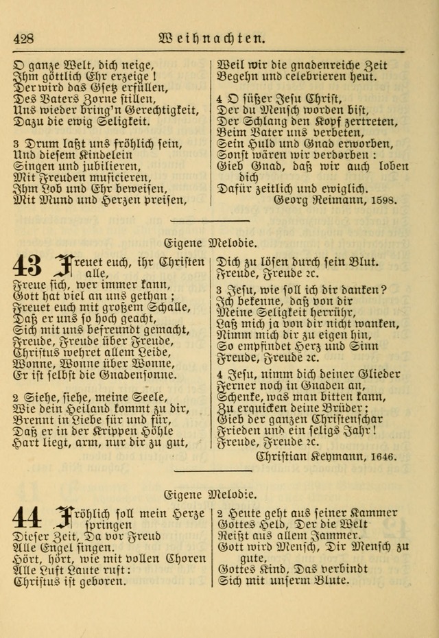 Kirchenbuch für Evangelisch-Lutherische Gemeinden: Herausgegeben von der Allgemeinen Versammlung der Evangelisch-Lutherischen Kirche in Nord Amerika (Neue und Verb. Aus.) page 428