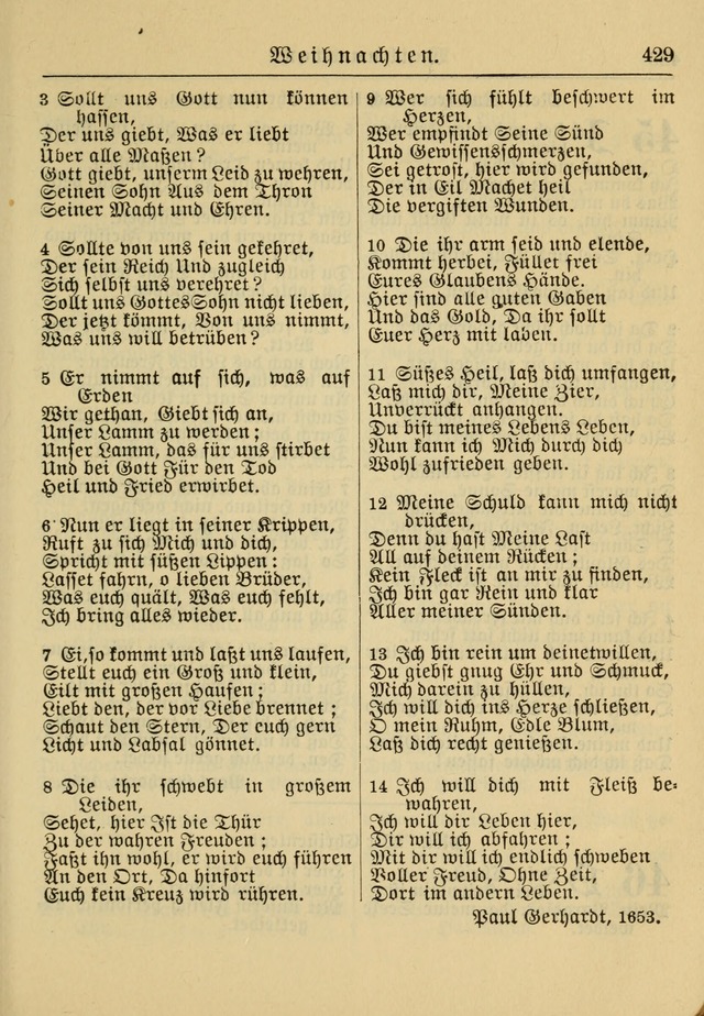 Kirchenbuch für Evangelisch-Lutherische Gemeinden: Herausgegeben von der Allgemeinen Versammlung der Evangelisch-Lutherischen Kirche in Nord Amerika (Neue und Verb. Aus.) page 429