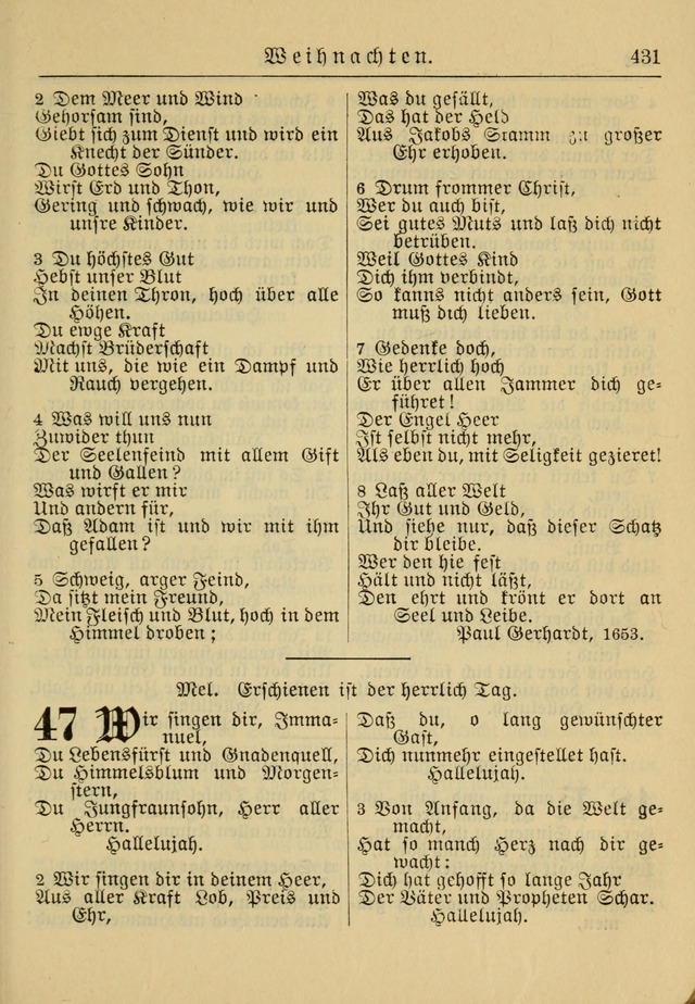 Kirchenbuch für Evangelisch-Lutherische Gemeinden: Herausgegeben von der Allgemeinen Versammlung der Evangelisch-Lutherischen Kirche in Nord Amerika (Neue und Verb. Aus.) page 431