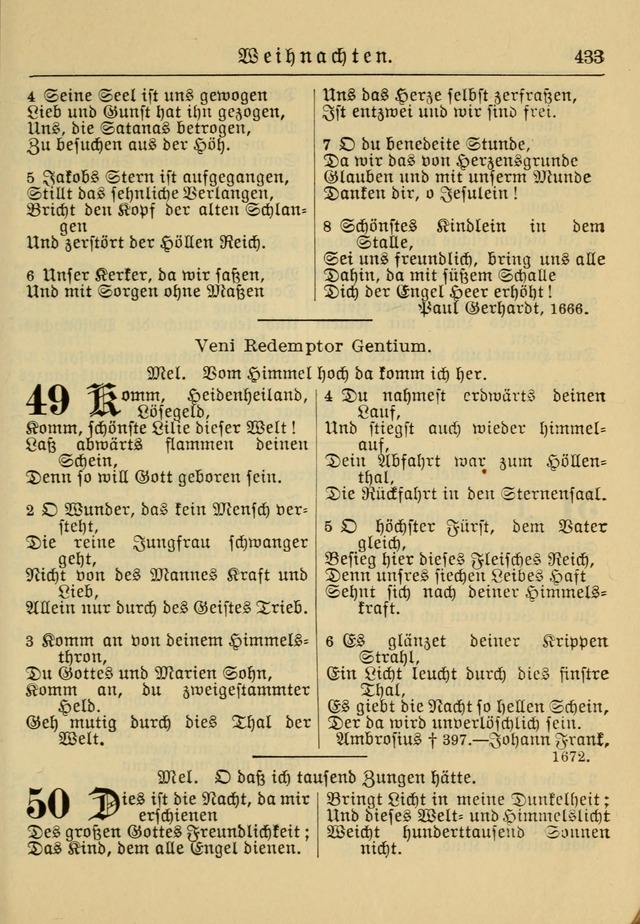 Kirchenbuch für Evangelisch-Lutherische Gemeinden: Herausgegeben von der Allgemeinen Versammlung der Evangelisch-Lutherischen Kirche in Nord Amerika (Neue und Verb. Aus.) page 433