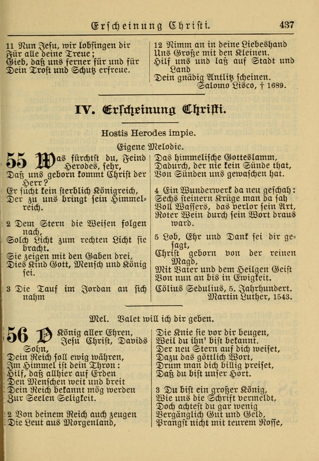 Kirchenbuch für Evangelisch-Lutherische Gemeinden: Herausgegeben von der Allgemeinen Versammlung der Evangelisch-Lutherischen Kirche in Nord Amerika (Neue und Verb. Aus.) page 437