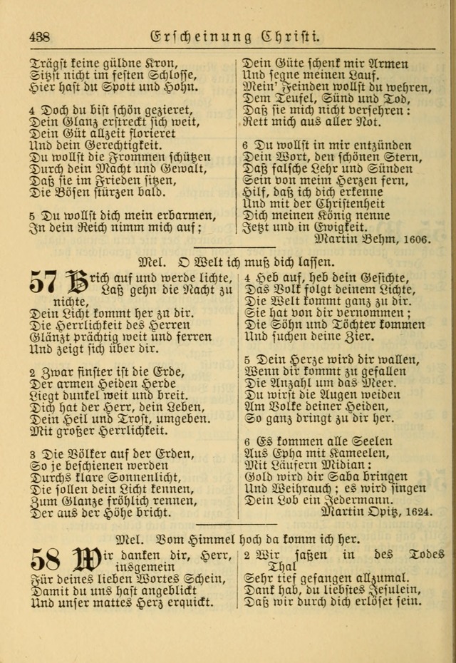 Kirchenbuch für Evangelisch-Lutherische Gemeinden: Herausgegeben von der Allgemeinen Versammlung der Evangelisch-Lutherischen Kirche in Nord Amerika (Neue und Verb. Aus.) page 438