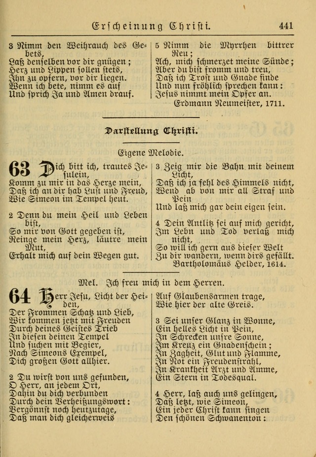 Kirchenbuch für Evangelisch-Lutherische Gemeinden: Herausgegeben von der Allgemeinen Versammlung der Evangelisch-Lutherischen Kirche in Nord Amerika (Neue und Verb. Aus.) page 441