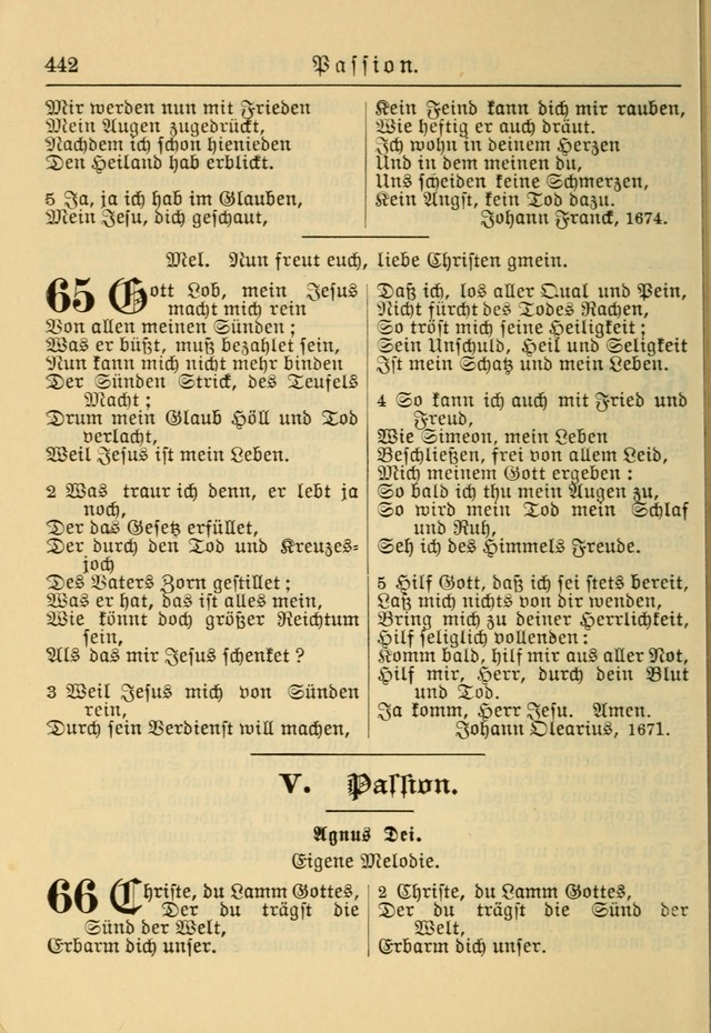 Kirchenbuch für Evangelisch-Lutherische Gemeinden: Herausgegeben von der Allgemeinen Versammlung der Evangelisch-Lutherischen Kirche in Nord Amerika (Neue und Verb. Aus.) page 442