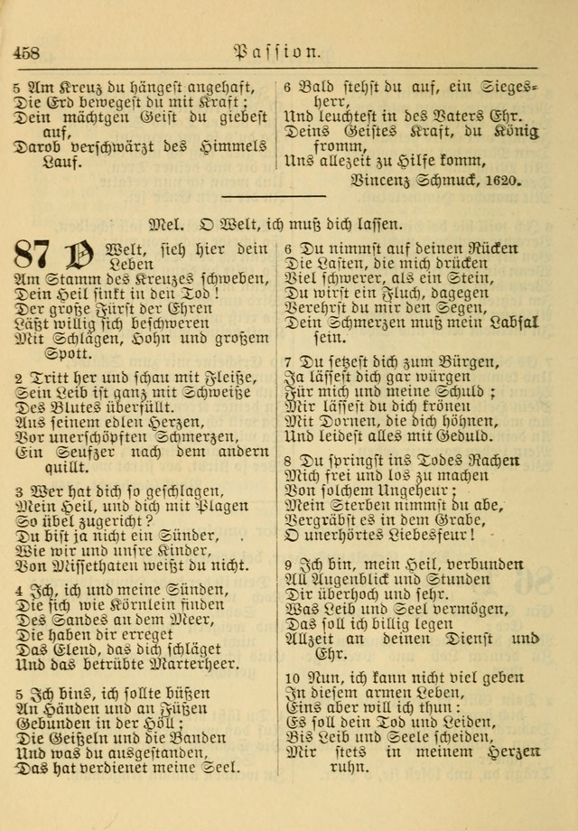 Kirchenbuch für Evangelisch-Lutherische Gemeinden: Herausgegeben von der Allgemeinen Versammlung der Evangelisch-Lutherischen Kirche in Nord Amerika (Neue und Verb. Aus.) page 458