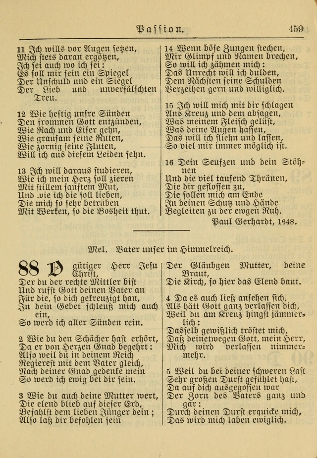 Kirchenbuch für Evangelisch-Lutherische Gemeinden: Herausgegeben von der Allgemeinen Versammlung der Evangelisch-Lutherischen Kirche in Nord Amerika (Neue und Verb. Aus.) page 459