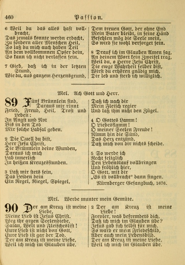 Kirchenbuch für Evangelisch-Lutherische Gemeinden: Herausgegeben von der Allgemeinen Versammlung der Evangelisch-Lutherischen Kirche in Nord Amerika (Neue und Verb. Aus.) page 460