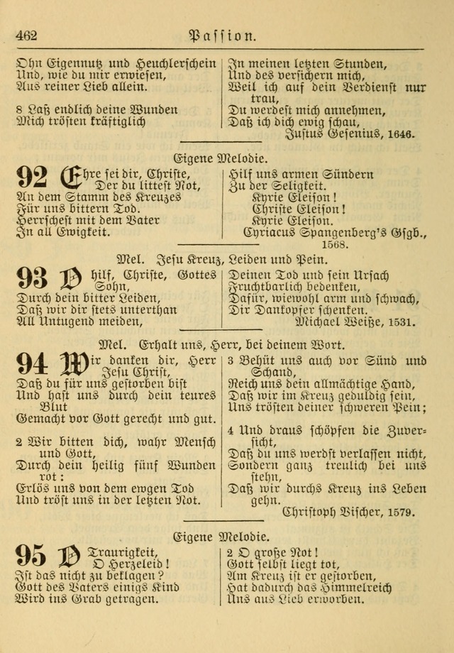 Kirchenbuch für Evangelisch-Lutherische Gemeinden: Herausgegeben von der Allgemeinen Versammlung der Evangelisch-Lutherischen Kirche in Nord Amerika (Neue und Verb. Aus.) page 462