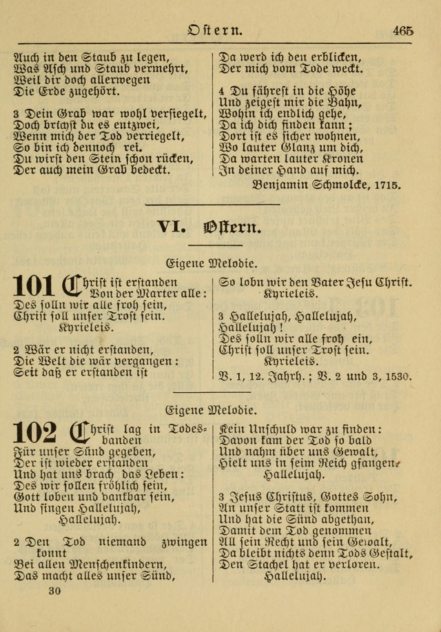 Kirchenbuch für Evangelisch-Lutherische Gemeinden: Herausgegeben von der Allgemeinen Versammlung der Evangelisch-Lutherischen Kirche in Nord Amerika (Neue und Verb. Aus.) page 465