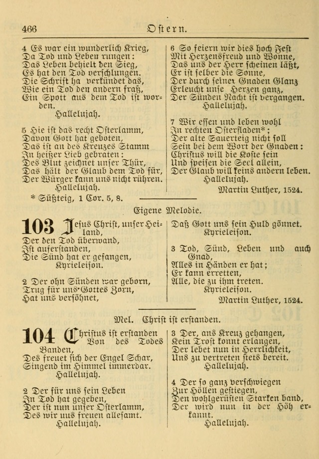 Kirchenbuch für Evangelisch-Lutherische Gemeinden: Herausgegeben von der Allgemeinen Versammlung der Evangelisch-Lutherischen Kirche in Nord Amerika (Neue und Verb. Aus.) page 466