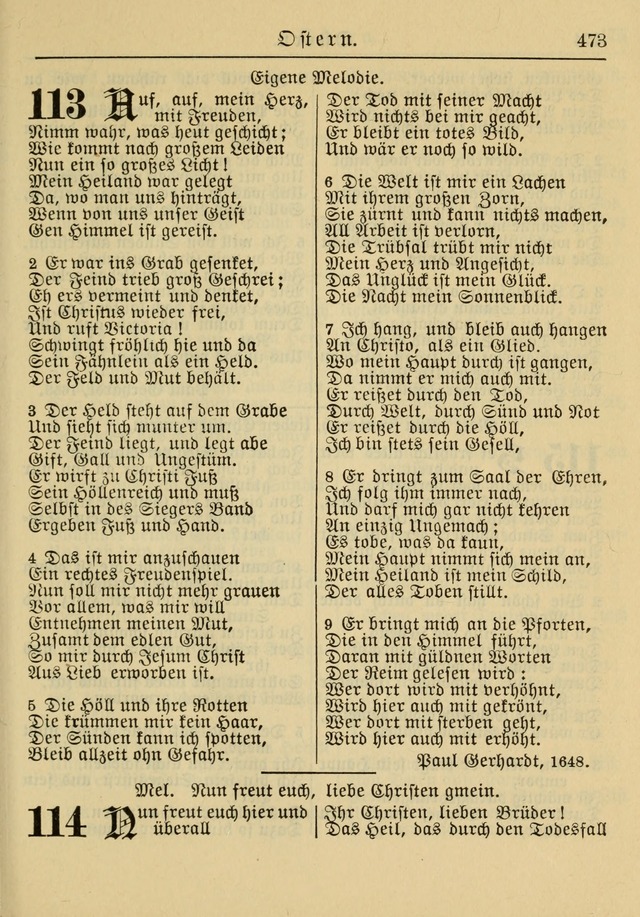 Kirchenbuch für Evangelisch-Lutherische Gemeinden: Herausgegeben von der Allgemeinen Versammlung der Evangelisch-Lutherischen Kirche in Nord Amerika (Neue und Verb. Aus.) page 473