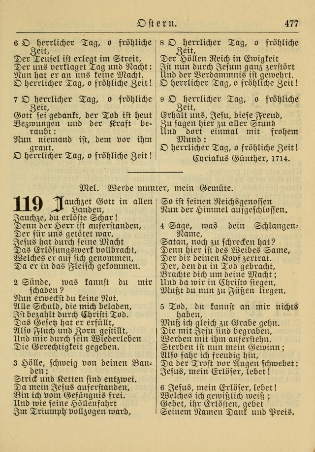 Kirchenbuch für Evangelisch-Lutherische Gemeinden: Herausgegeben von der Allgemeinen Versammlung der Evangelisch-Lutherischen Kirche in Nord Amerika (Neue und Verb. Aus.) page 477