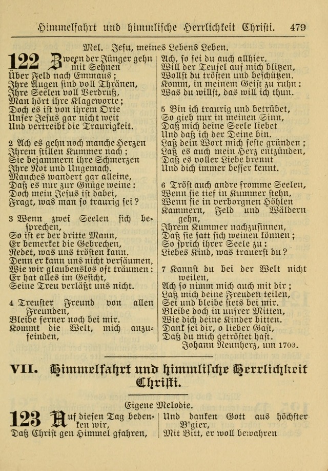 Kirchenbuch für Evangelisch-Lutherische Gemeinden: Herausgegeben von der Allgemeinen Versammlung der Evangelisch-Lutherischen Kirche in Nord Amerika (Neue und Verb. Aus.) page 479