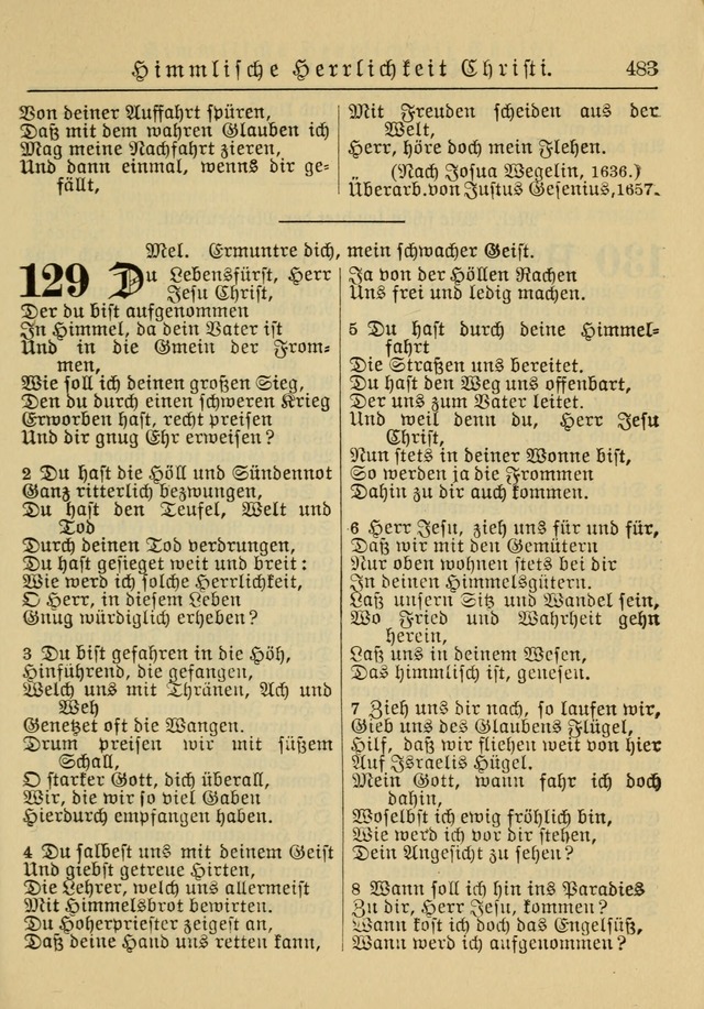 Kirchenbuch für Evangelisch-Lutherische Gemeinden: Herausgegeben von der Allgemeinen Versammlung der Evangelisch-Lutherischen Kirche in Nord Amerika (Neue und Verb. Aus.) page 483