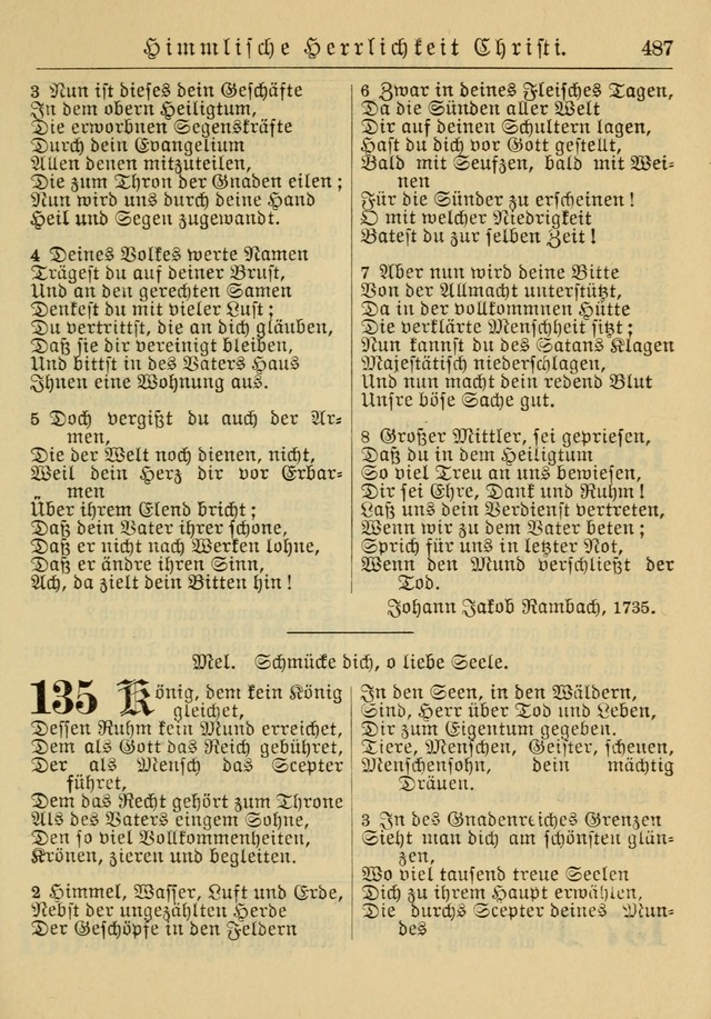 Kirchenbuch für Evangelisch-Lutherische Gemeinden: Herausgegeben von der Allgemeinen Versammlung der Evangelisch-Lutherischen Kirche in Nord Amerika (Neue und Verb. Aus.) page 487