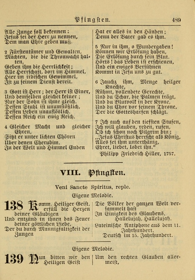 Kirchenbuch für Evangelisch-Lutherische Gemeinden: Herausgegeben von der Allgemeinen Versammlung der Evangelisch-Lutherischen Kirche in Nord Amerika (Neue und Verb. Aus.) page 489