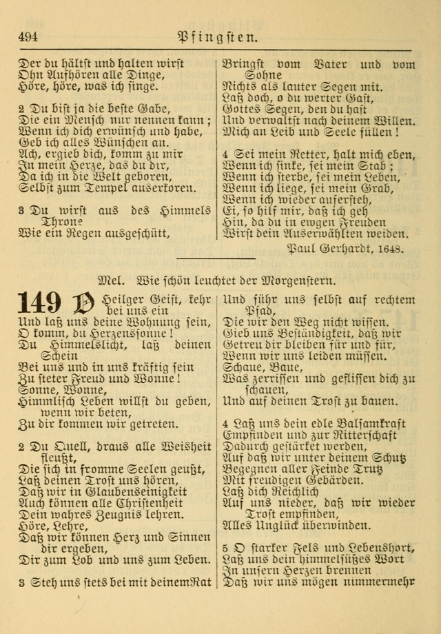 Kirchenbuch für Evangelisch-Lutherische Gemeinden: Herausgegeben von der Allgemeinen Versammlung der Evangelisch-Lutherischen Kirche in Nord Amerika (Neue und Verb. Aus.) page 494