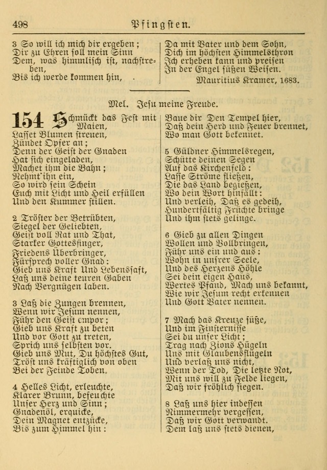 Kirchenbuch für Evangelisch-Lutherische Gemeinden: Herausgegeben von der Allgemeinen Versammlung der Evangelisch-Lutherischen Kirche in Nord Amerika (Neue und Verb. Aus.) page 498