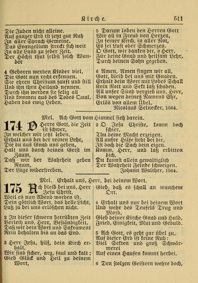 Kirchenbuch für Evangelisch-Lutherische Gemeinden: Herausgegeben von der Allgemeinen Versammlung der Evangelisch-Lutherischen Kirche in Nord Amerika (Neue und Verb. Aus.) page 511