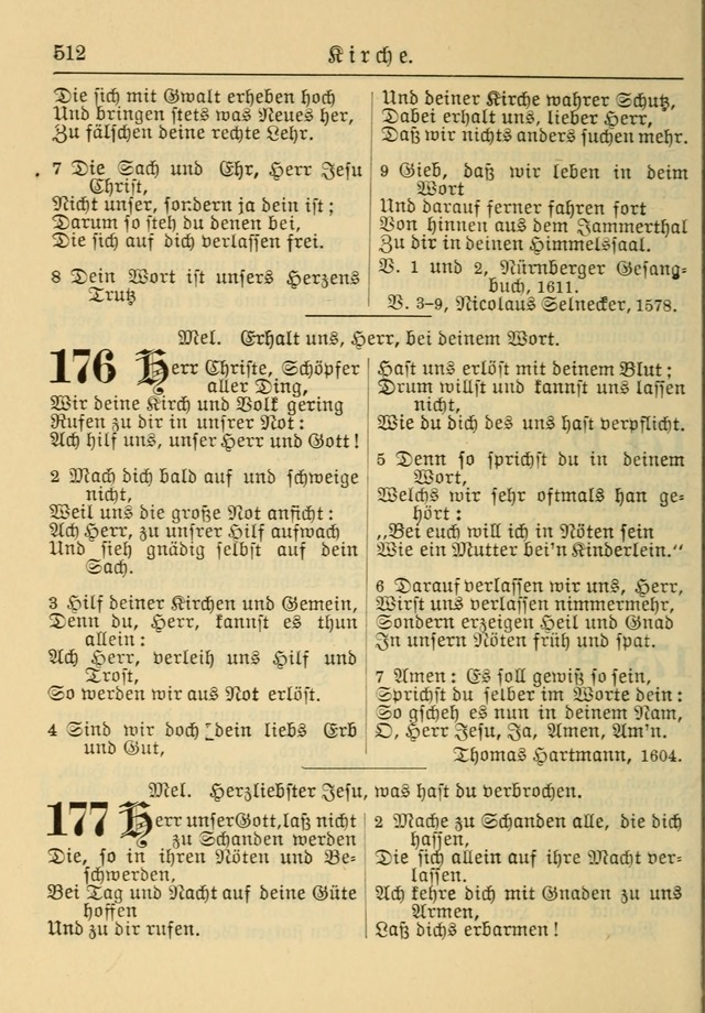 Kirchenbuch für Evangelisch-Lutherische Gemeinden: Herausgegeben von der Allgemeinen Versammlung der Evangelisch-Lutherischen Kirche in Nord Amerika (Neue und Verb. Aus.) page 512