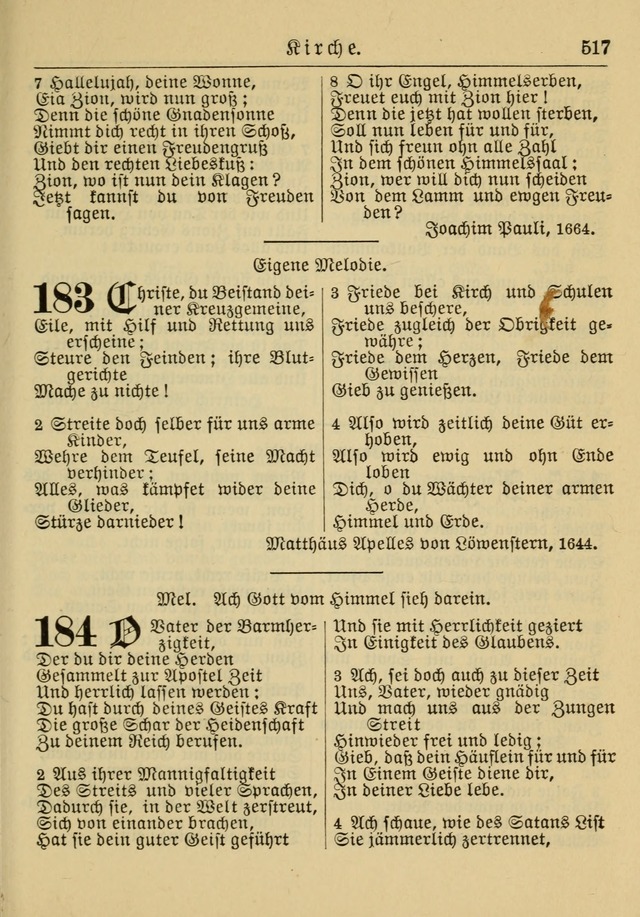 Kirchenbuch für Evangelisch-Lutherische Gemeinden: Herausgegeben von der Allgemeinen Versammlung der Evangelisch-Lutherischen Kirche in Nord Amerika (Neue und Verb. Aus.) page 517