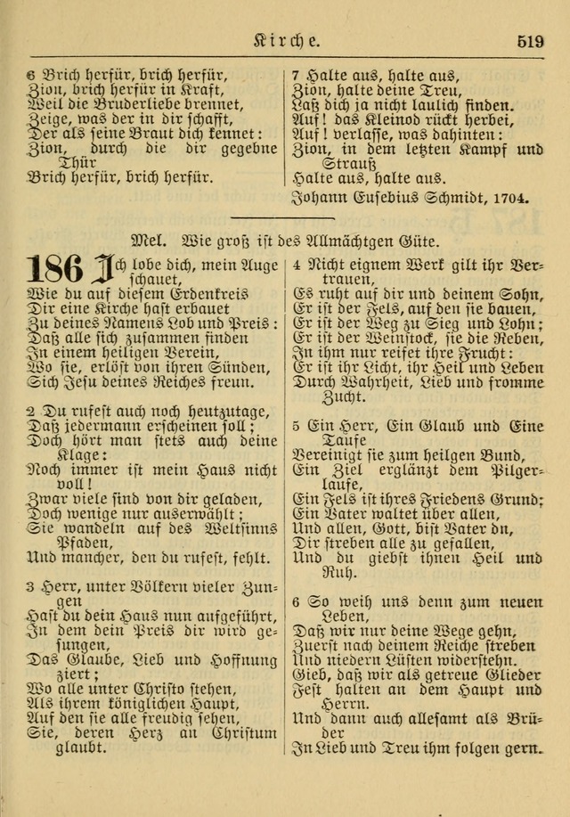 Kirchenbuch für Evangelisch-Lutherische Gemeinden: Herausgegeben von der Allgemeinen Versammlung der Evangelisch-Lutherischen Kirche in Nord Amerika (Neue und Verb. Aus.) page 519