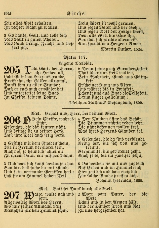 Kirchenbuch für Evangelisch-Lutherische Gemeinden: Herausgegeben von der Allgemeinen Versammlung der Evangelisch-Lutherischen Kirche in Nord Amerika (Neue und Verb. Aus.) page 532