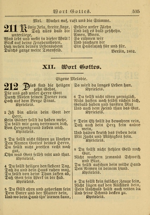 Kirchenbuch für Evangelisch-Lutherische Gemeinden: Herausgegeben von der Allgemeinen Versammlung der Evangelisch-Lutherischen Kirche in Nord Amerika (Neue und Verb. Aus.) page 535