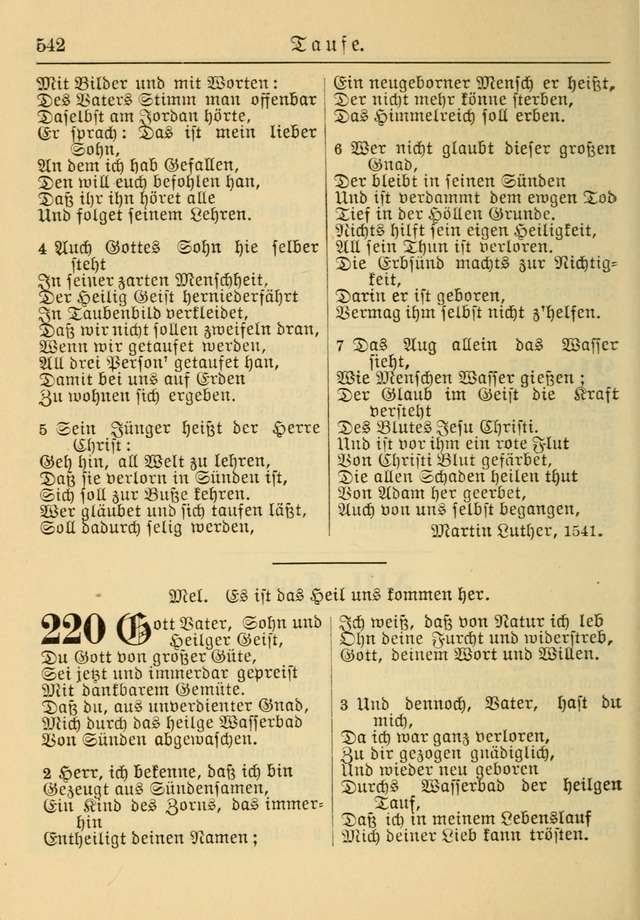 Kirchenbuch für Evangelisch-Lutherische Gemeinden: Herausgegeben von der Allgemeinen Versammlung der Evangelisch-Lutherischen Kirche in Nord Amerika (Neue und Verb. Aus.) page 542