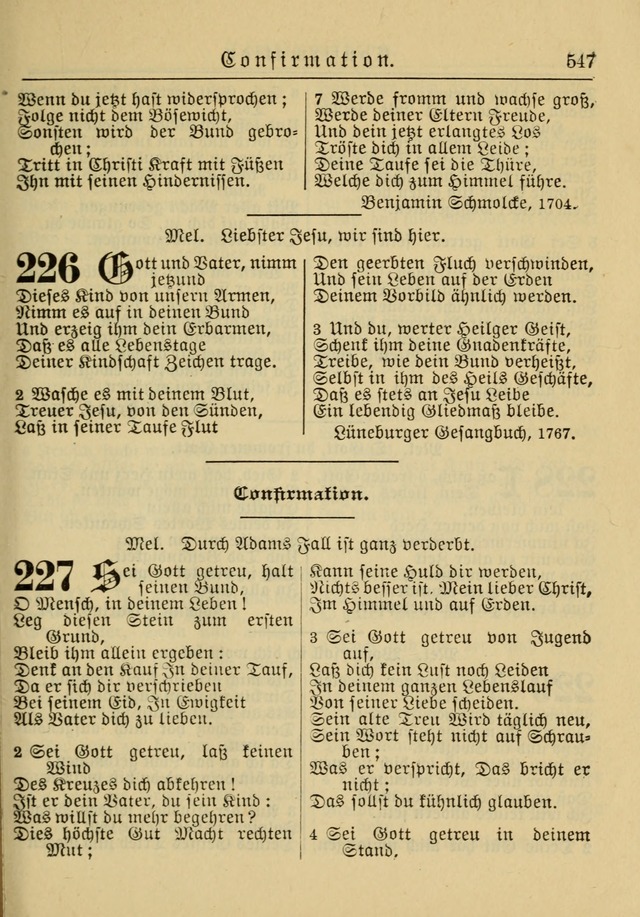 Kirchenbuch für Evangelisch-Lutherische Gemeinden: Herausgegeben von der Allgemeinen Versammlung der Evangelisch-Lutherischen Kirche in Nord Amerika (Neue und Verb. Aus.) page 547