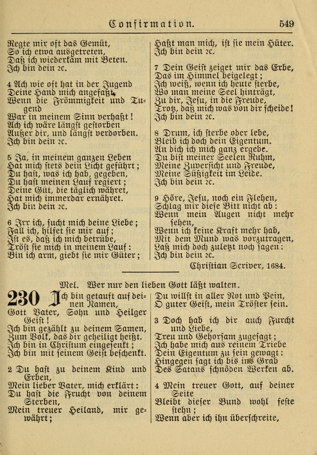 Kirchenbuch für Evangelisch-Lutherische Gemeinden: Herausgegeben von der Allgemeinen Versammlung der Evangelisch-Lutherischen Kirche in Nord Amerika (Neue und Verb. Aus.) page 549