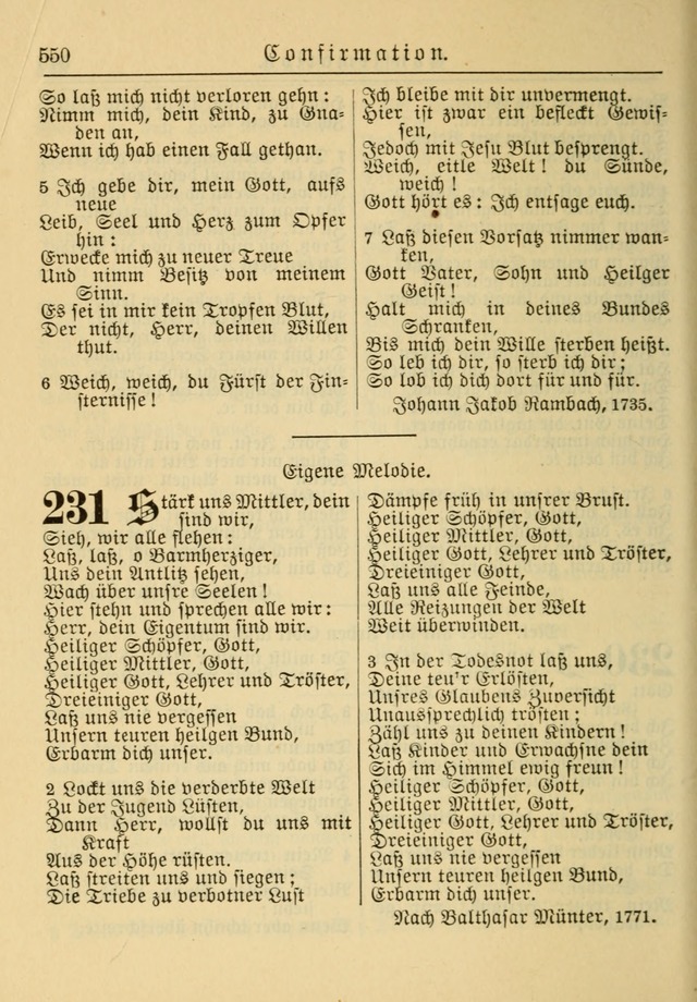 Kirchenbuch für Evangelisch-Lutherische Gemeinden: Herausgegeben von der Allgemeinen Versammlung der Evangelisch-Lutherischen Kirche in Nord Amerika (Neue und Verb. Aus.) page 550