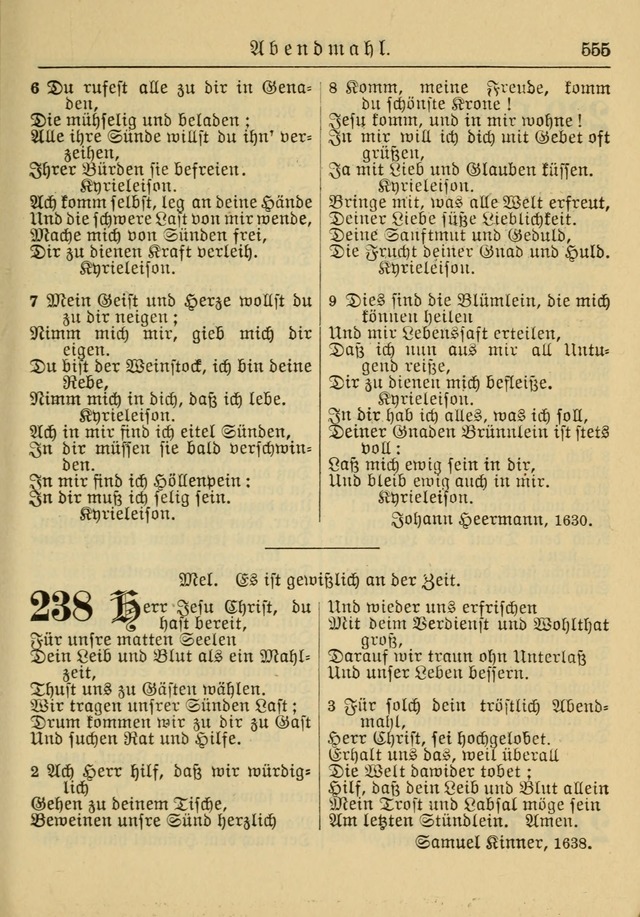 Kirchenbuch für Evangelisch-Lutherische Gemeinden: Herausgegeben von der Allgemeinen Versammlung der Evangelisch-Lutherischen Kirche in Nord Amerika (Neue und Verb. Aus.) page 555