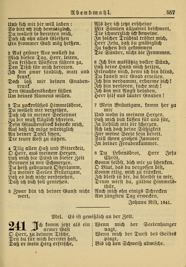 Kirchenbuch für Evangelisch-Lutherische Gemeinden: Herausgegeben von der Allgemeinen Versammlung der Evangelisch-Lutherischen Kirche in Nord Amerika (Neue und Verb. Aus.) page 557