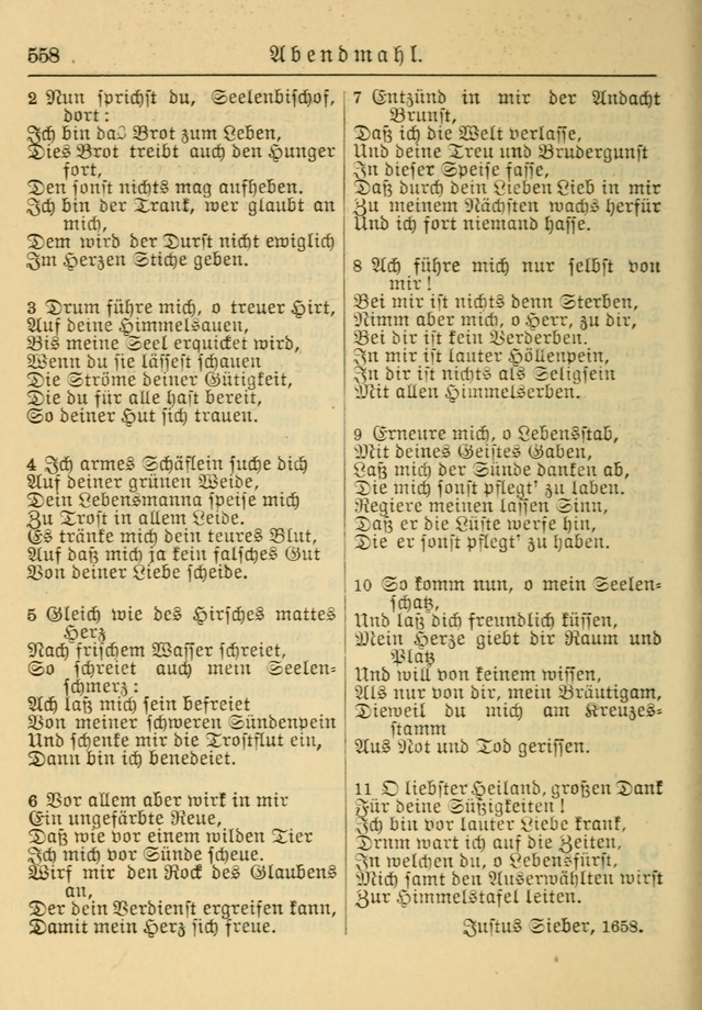 Kirchenbuch für Evangelisch-Lutherische Gemeinden: Herausgegeben von der Allgemeinen Versammlung der Evangelisch-Lutherischen Kirche in Nord Amerika (Neue und Verb. Aus.) page 558