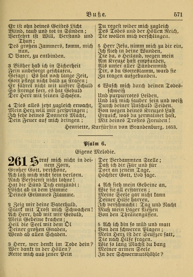 Kirchenbuch für Evangelisch-Lutherische Gemeinden: Herausgegeben von der Allgemeinen Versammlung der Evangelisch-Lutherischen Kirche in Nord Amerika (Neue und Verb. Aus.) page 571