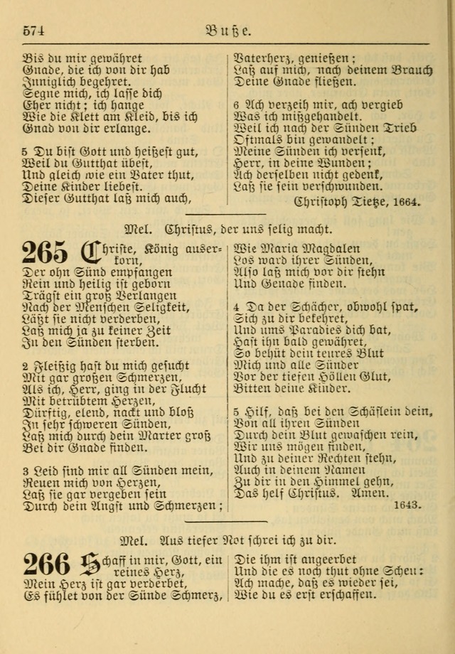 Kirchenbuch für Evangelisch-Lutherische Gemeinden: Herausgegeben von der Allgemeinen Versammlung der Evangelisch-Lutherischen Kirche in Nord Amerika (Neue und Verb. Aus.) page 574