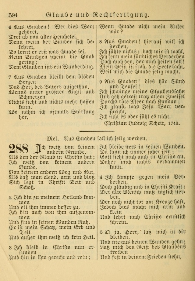 Kirchenbuch für Evangelisch-Lutherische Gemeinden: Herausgegeben von der Allgemeinen Versammlung der Evangelisch-Lutherischen Kirche in Nord Amerika (Neue und Verb. Aus.) page 594