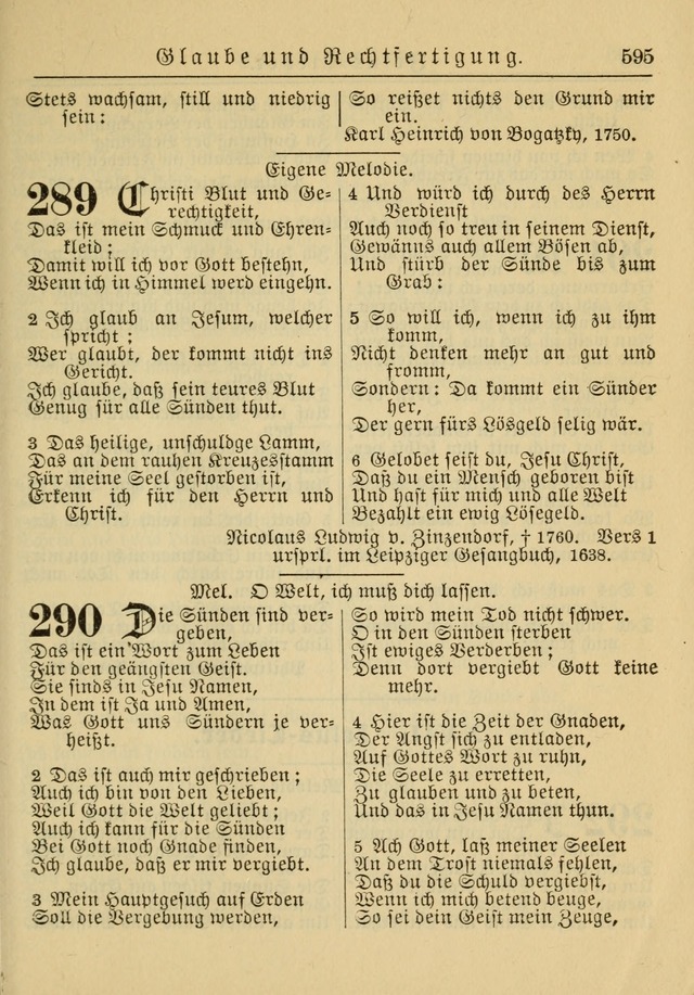 Kirchenbuch für Evangelisch-Lutherische Gemeinden: Herausgegeben von der Allgemeinen Versammlung der Evangelisch-Lutherischen Kirche in Nord Amerika (Neue und Verb. Aus.) page 595